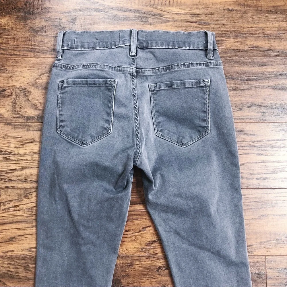 Frame • Le Skinny de Jeanne grey jeans ankle cropped denim mid rise - Picture 9 of 9